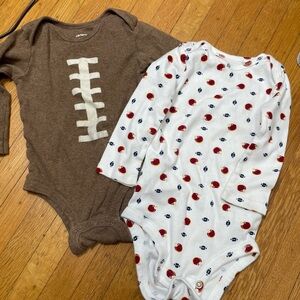 2-12Month Carter Football Onesies